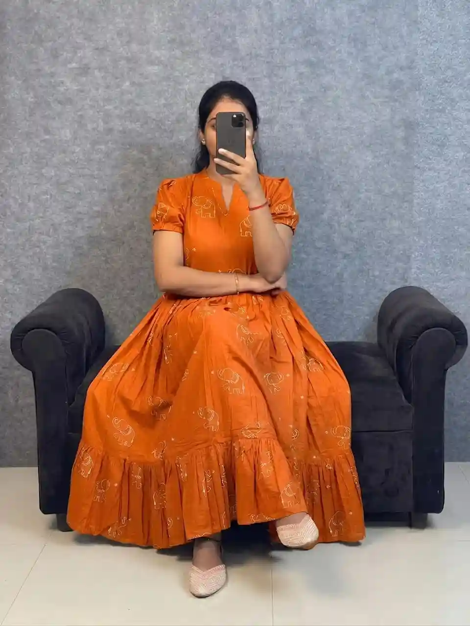 SLUB COTTON ANARKALI (A01)