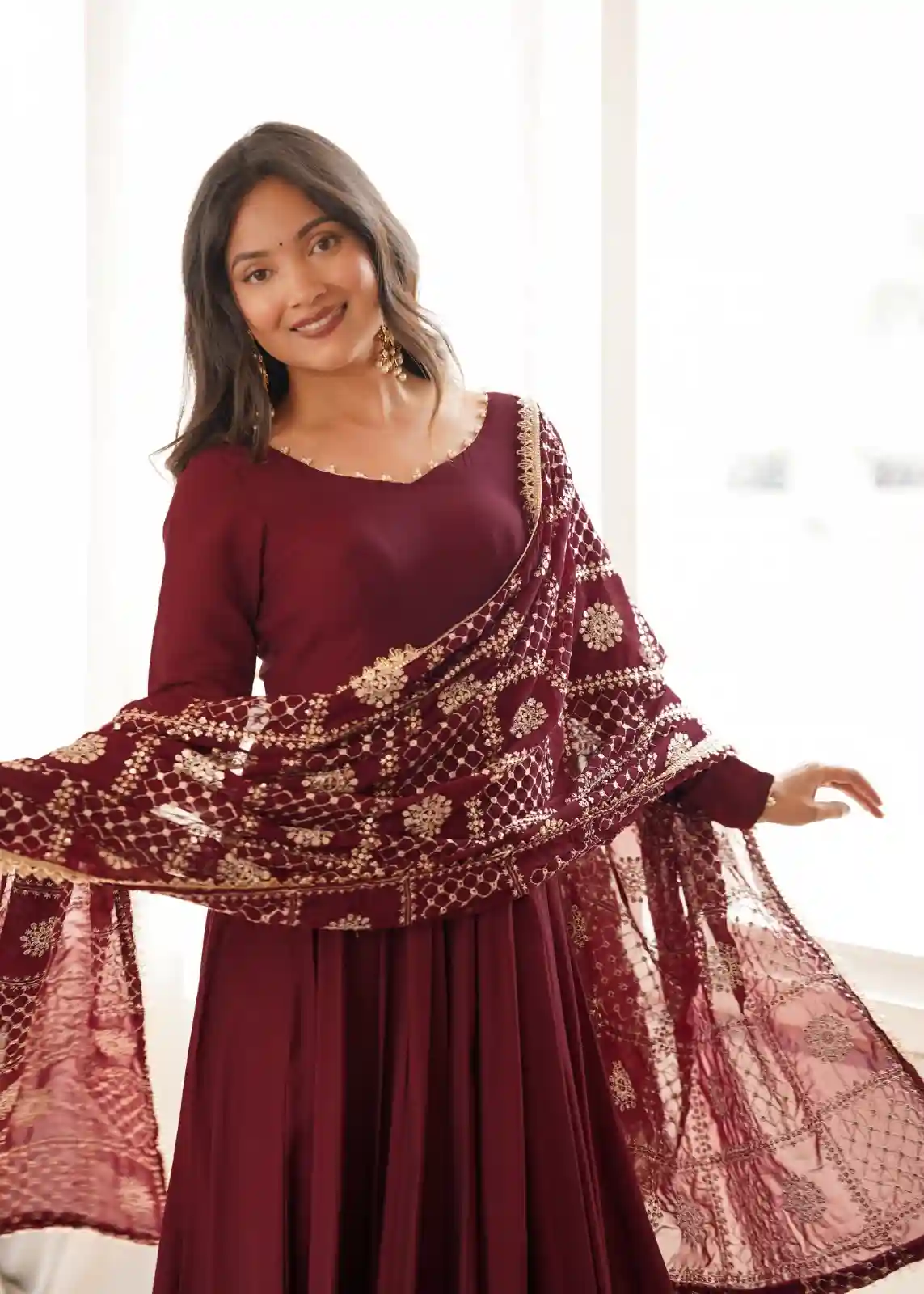 Pure Romansilk Chanderi Anarkali (PRCA02)