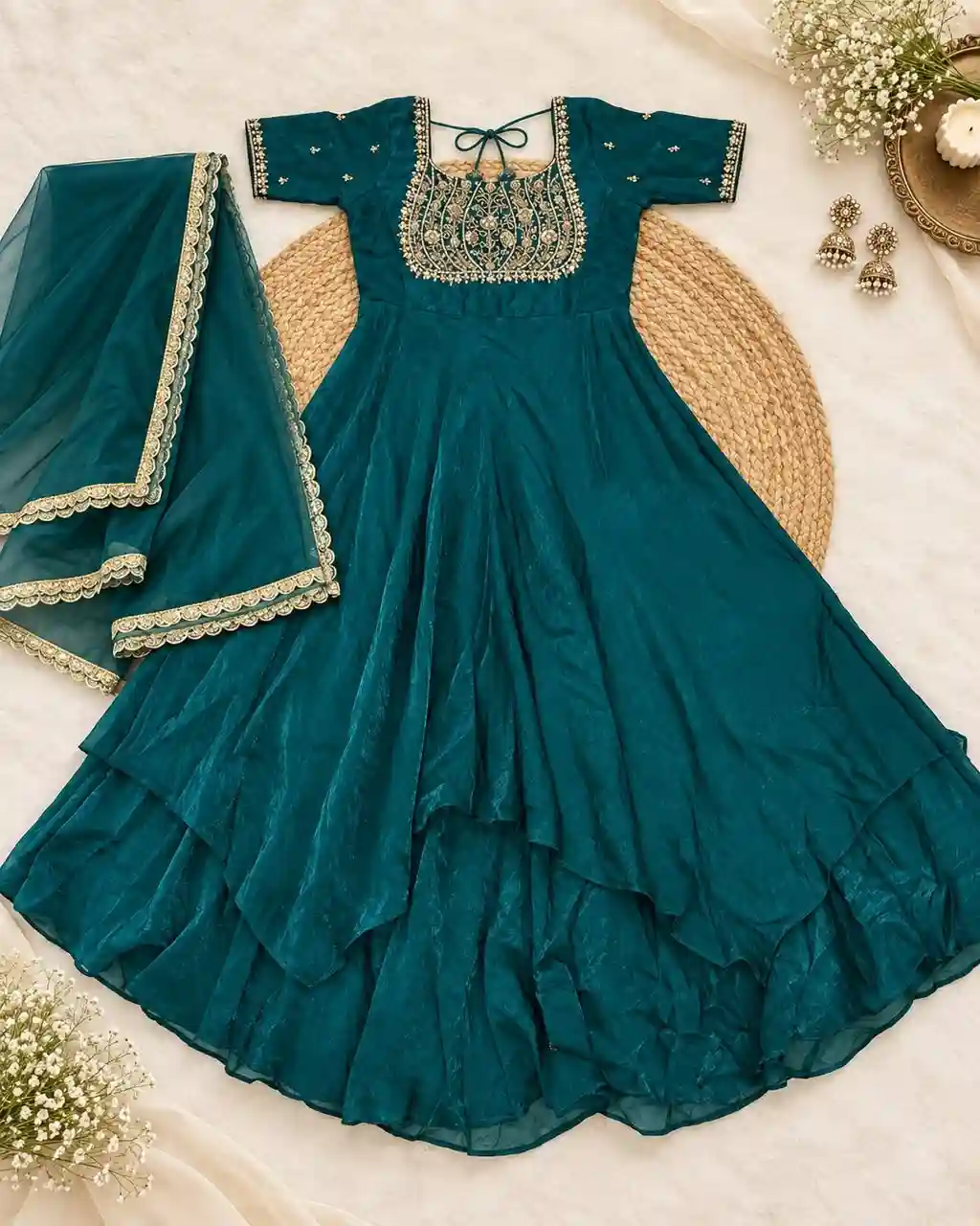 Fendy crush Double Layered gown ( Lotus2)