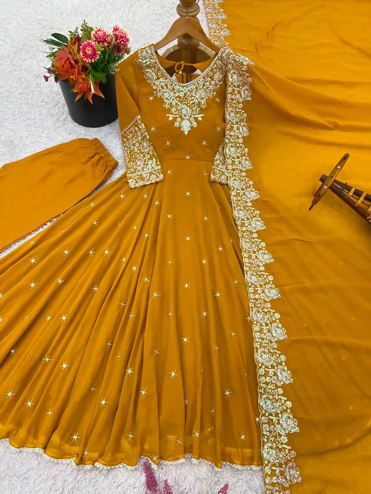 Elegant Embroidered Rembo Sequence Anarkali (RSA07)