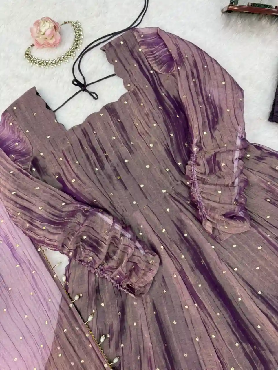 Elegant Salsa Silk Gown Set (SS06)