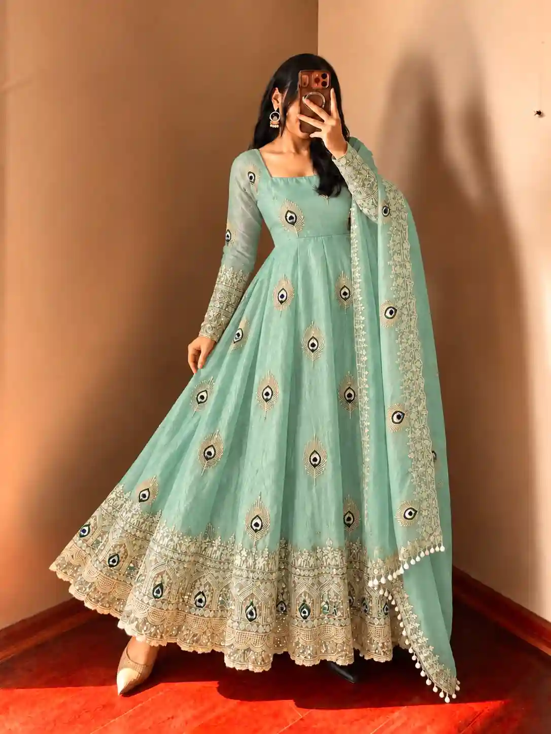 Heavy fendy silk 3 piece designer set (FSD9)