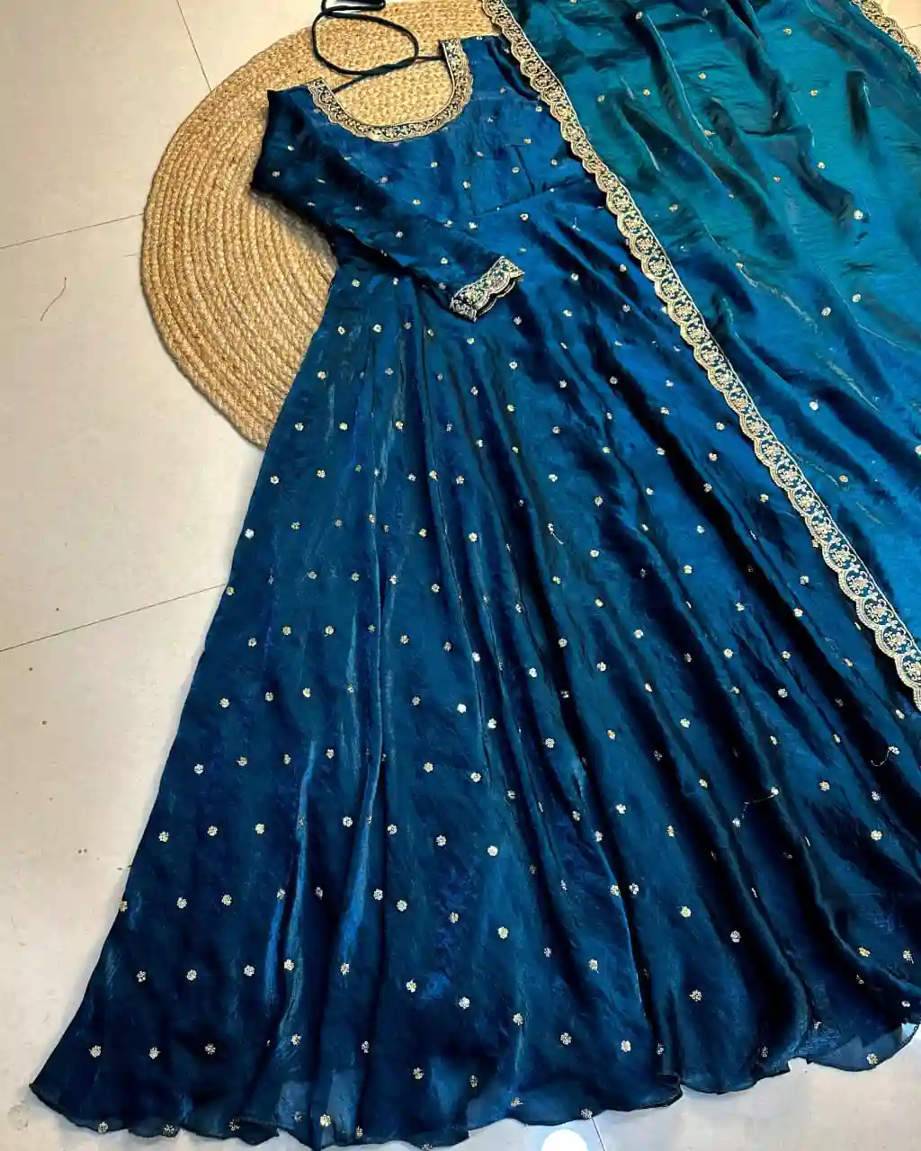 Rich Sequence Embroidery Gown with Dupatta Set (RSG03)