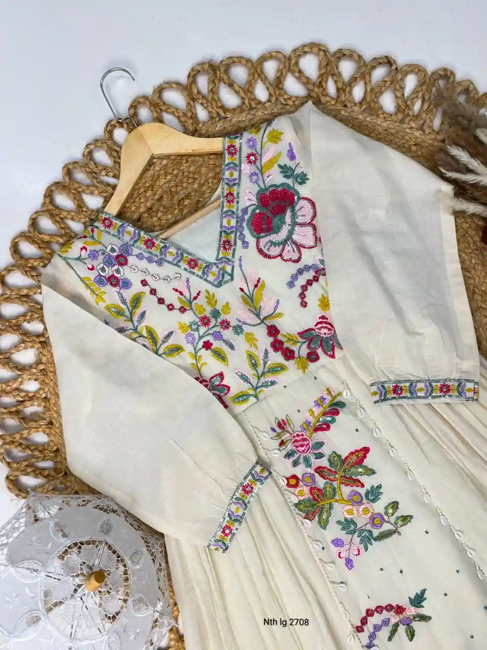 TRENDY A-line GOWN WITH Heavy EMBROIDERY (PW1)