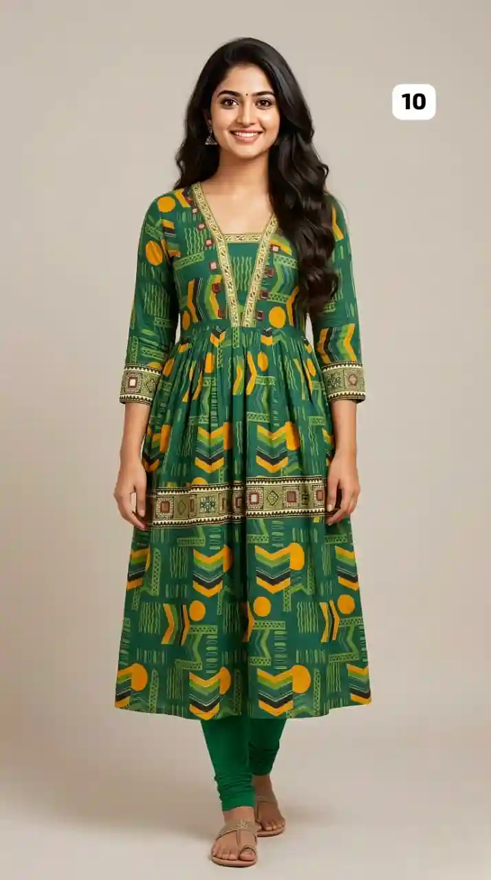 Cotton Mirror work Kurti 10