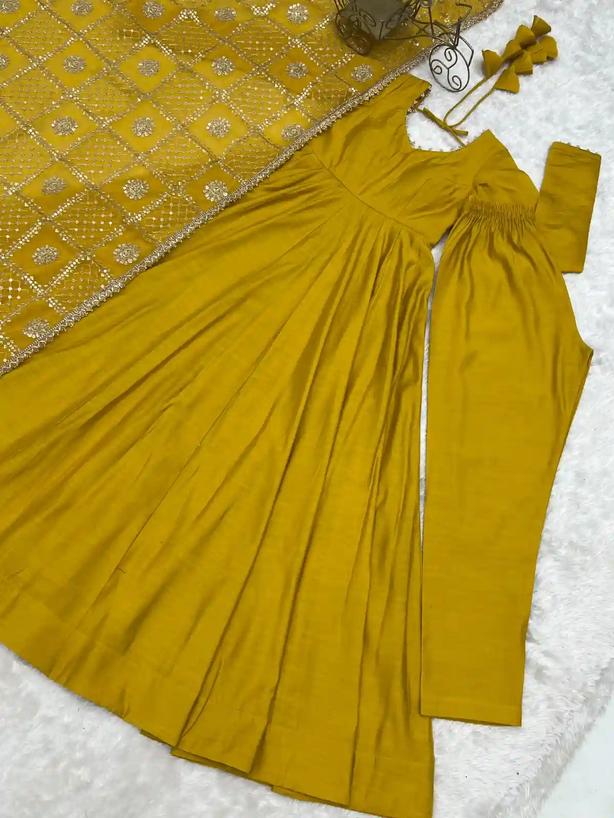 Pure Romansilk Chanderi Anarkali (PRCA01)