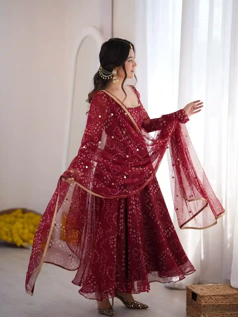 Designer Faux Georgette Gown With Dupatta (GG01)