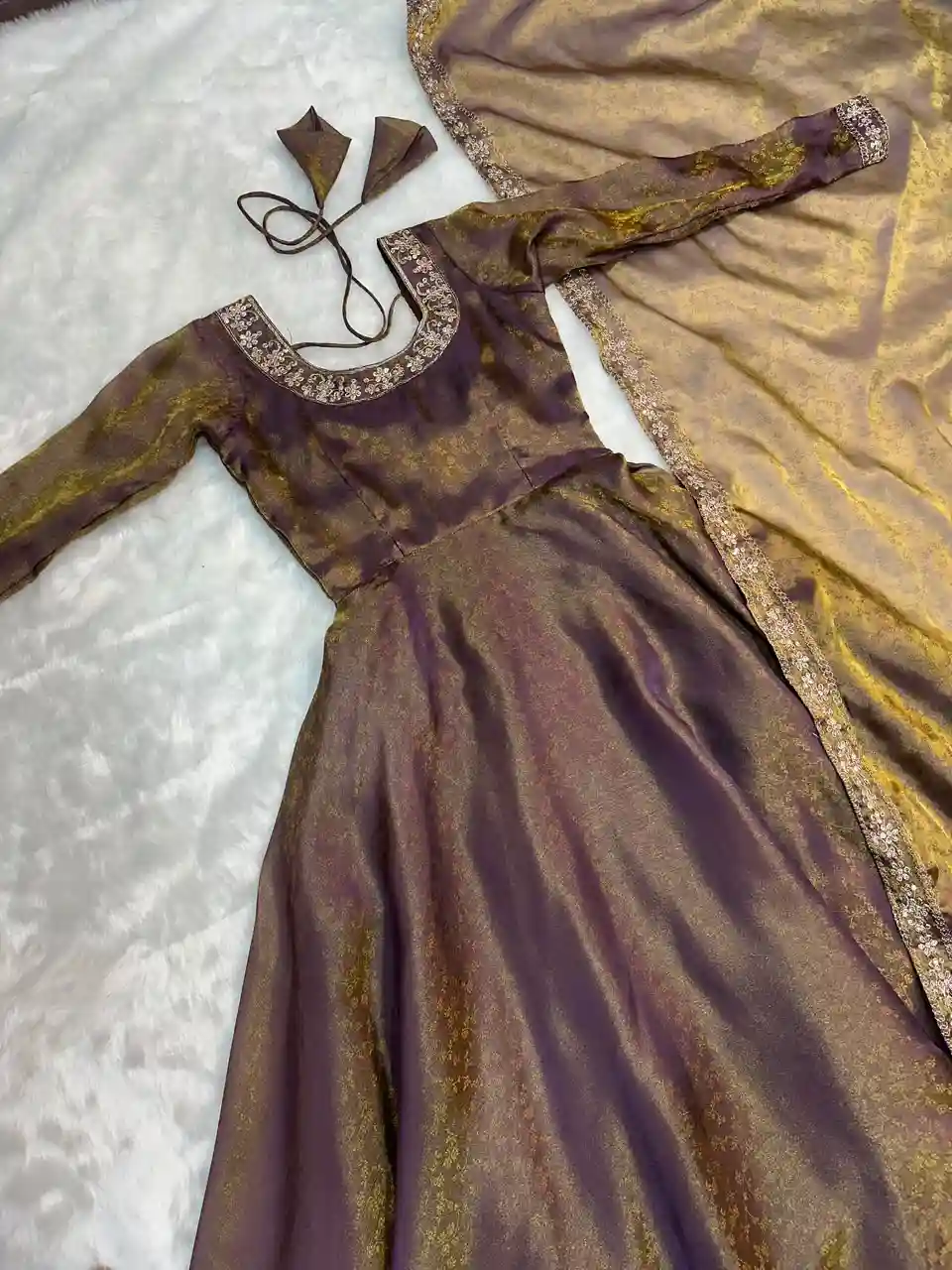 FENDY JAQUARD SILK GOWN ( FJS01)