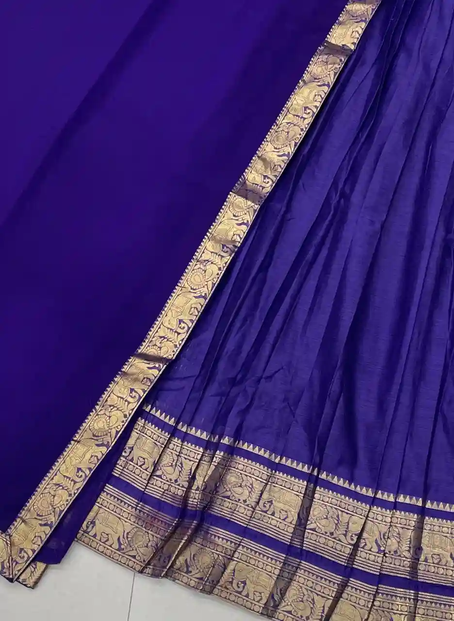 The South-style Kanjivaram Type silk lehenga (L16)