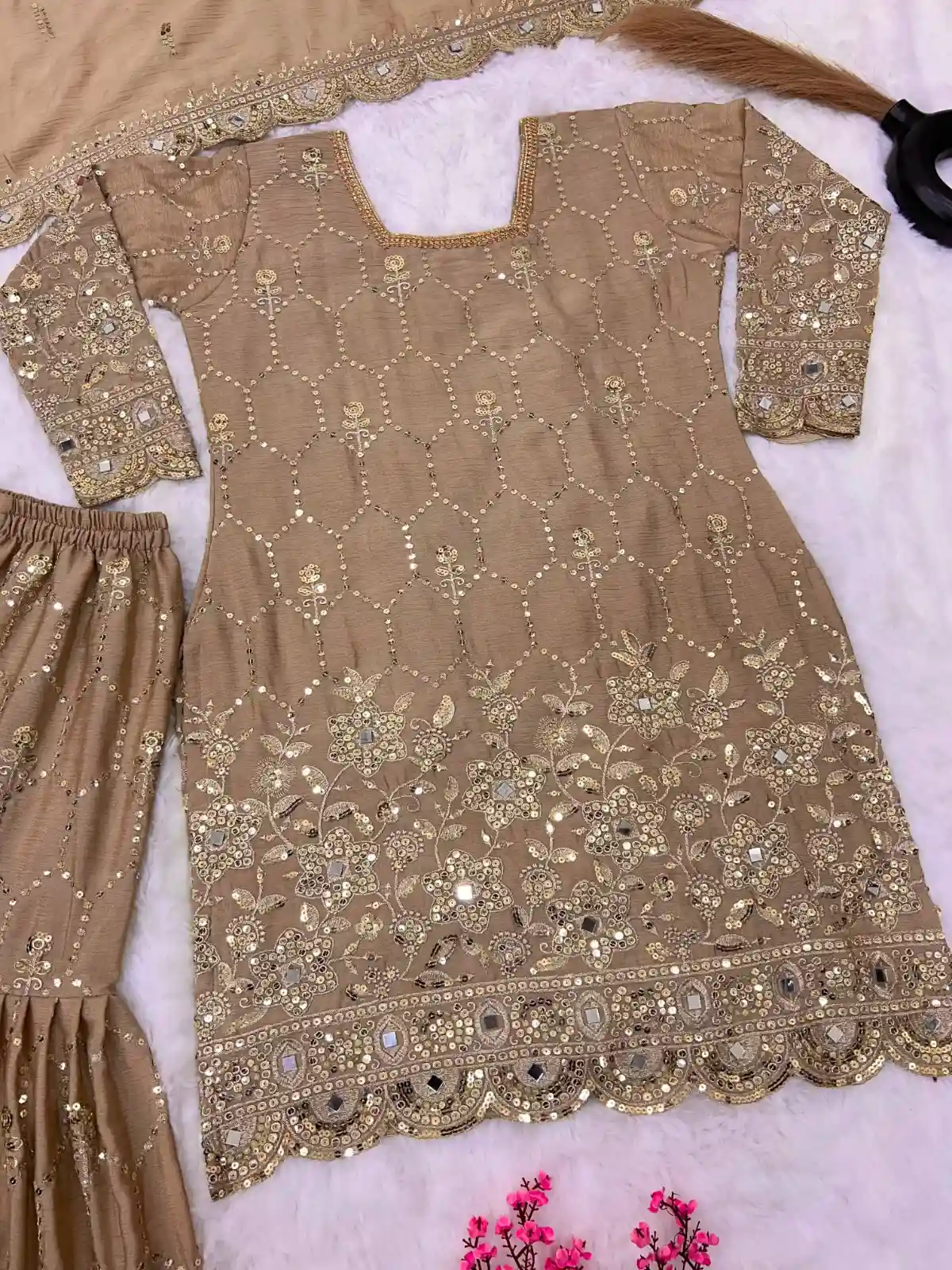 Faux Georgette Sharara Set (GS01)