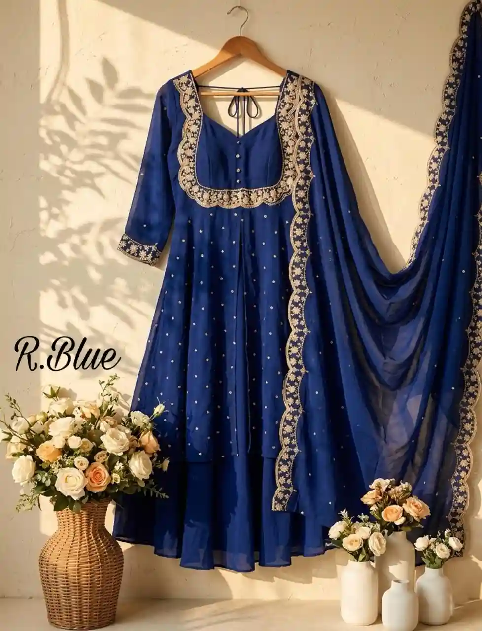 Vichitra Silk skirt and cape pcs (VSK03)