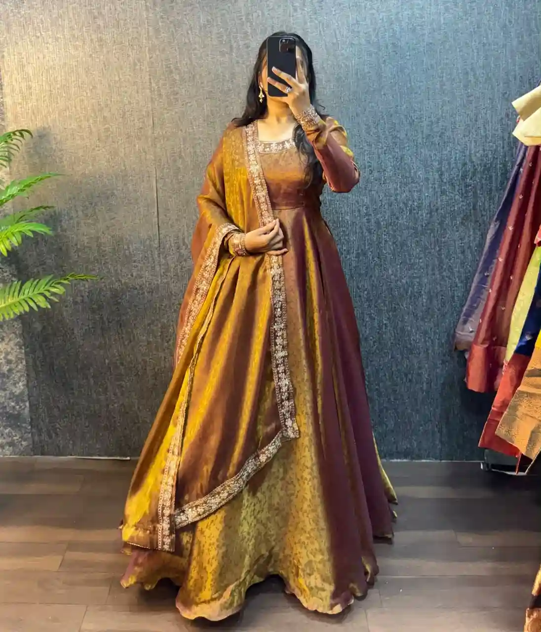 FENDY JAQUARD SILK GOWN ( FJS02)