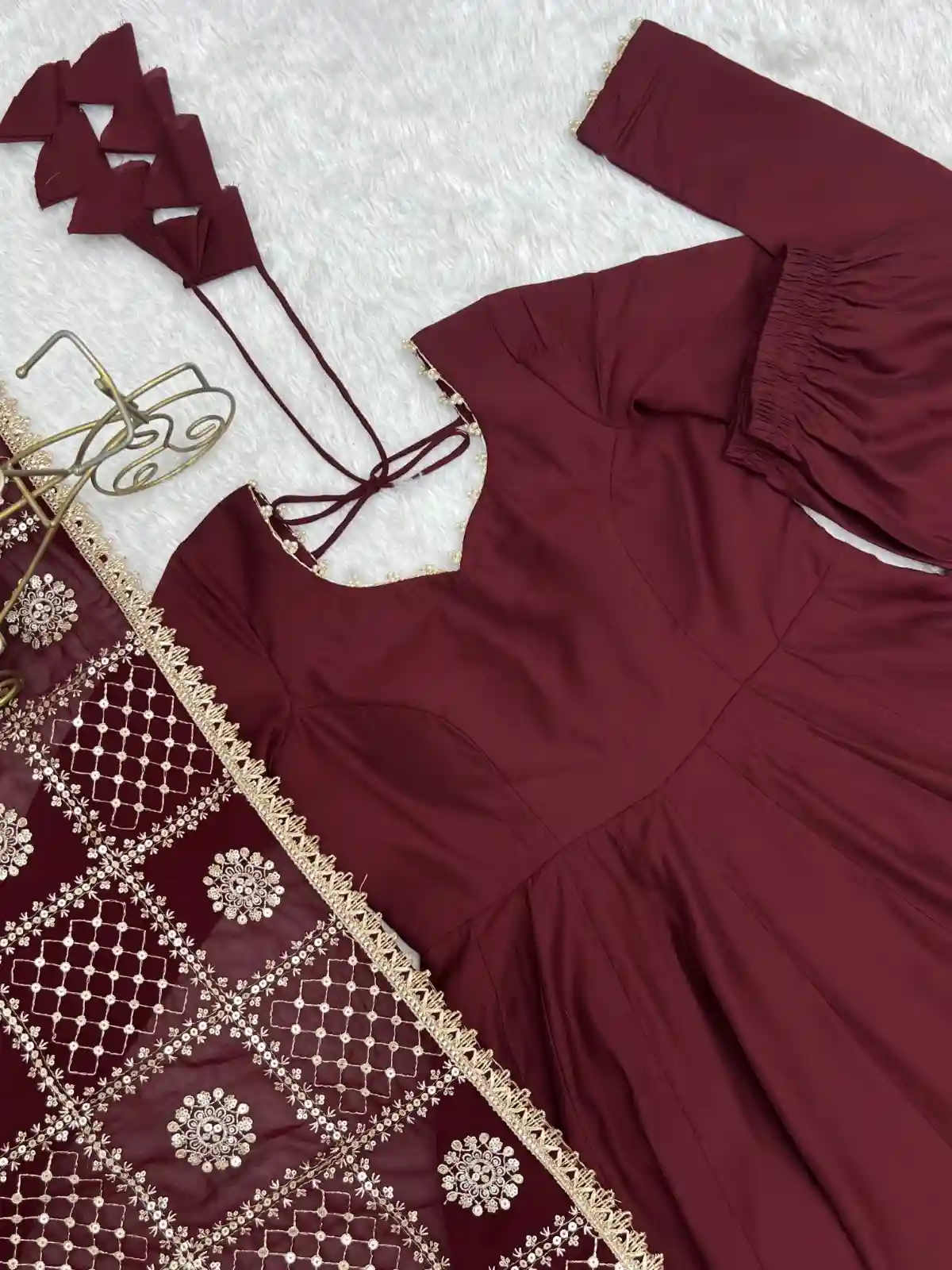Romansilk Chanderi Fully Flare Anarkali (FA01)