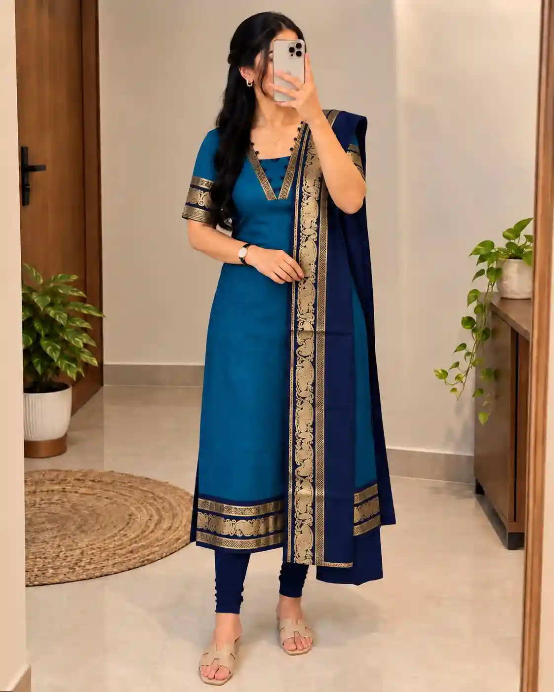 Traditional Silk Cotton kurti ( SILK02)