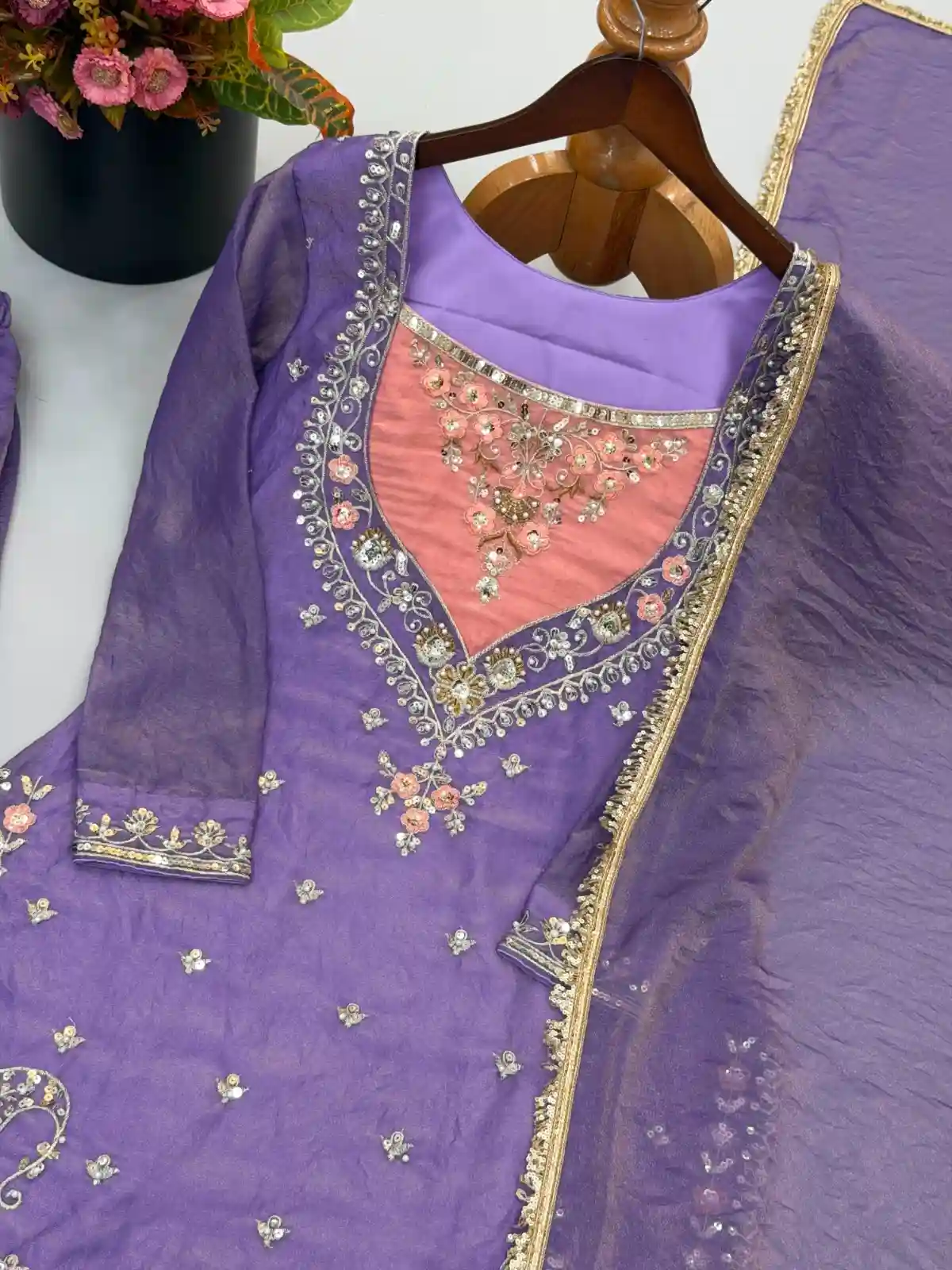 Embroidery Sequence Sharara Set (ES01)