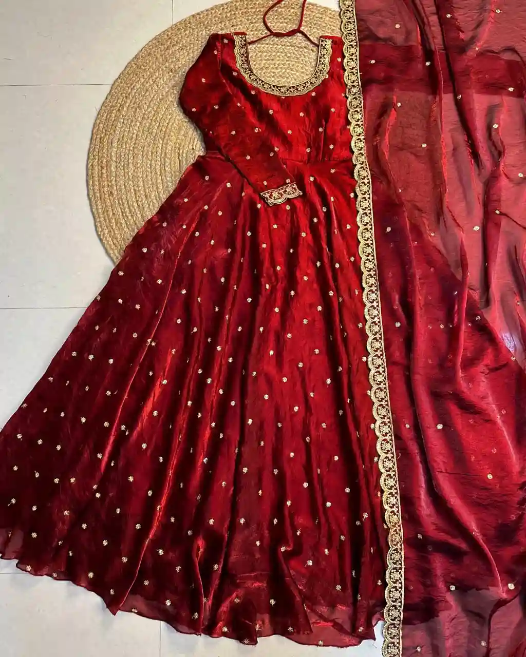 Rich Sequence Embroidery Gown with Dupatta Set (RSG01)
