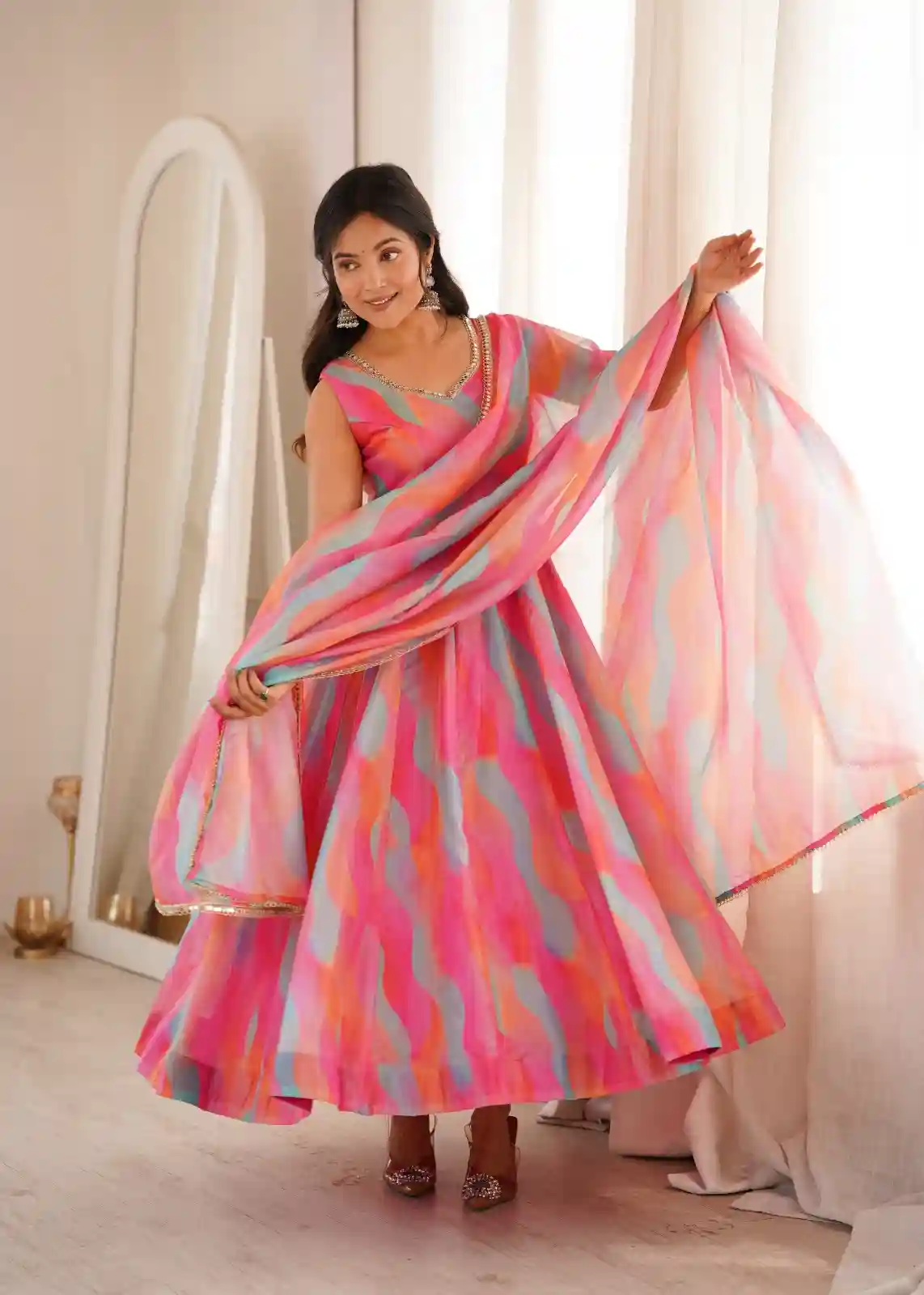 Tebi Organza Anarkali suit ( TOA1)
