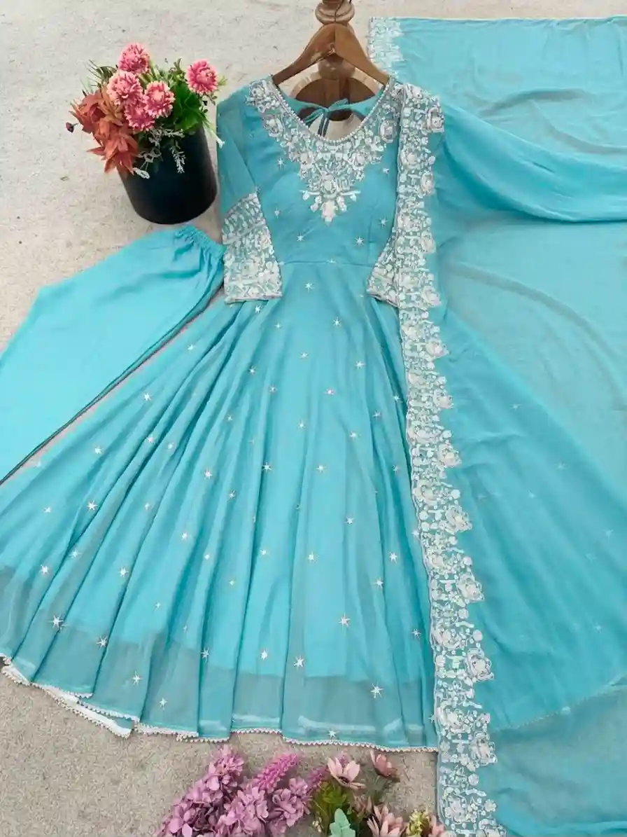 Elegant Embroidered Rembo Sequence Anarkali (RSA02)