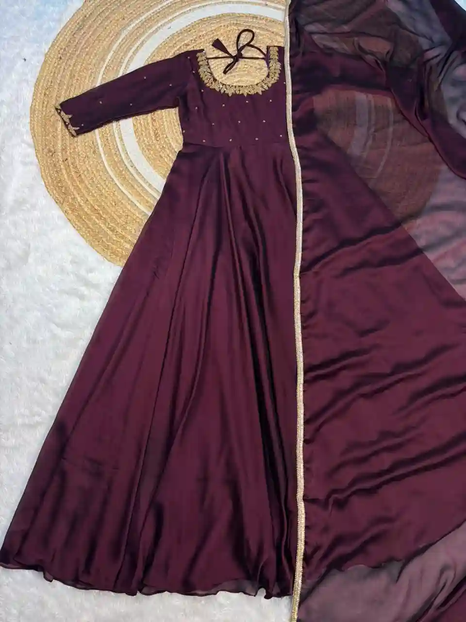 Premium rangoli silk Anarkali with dupatta(RS003)