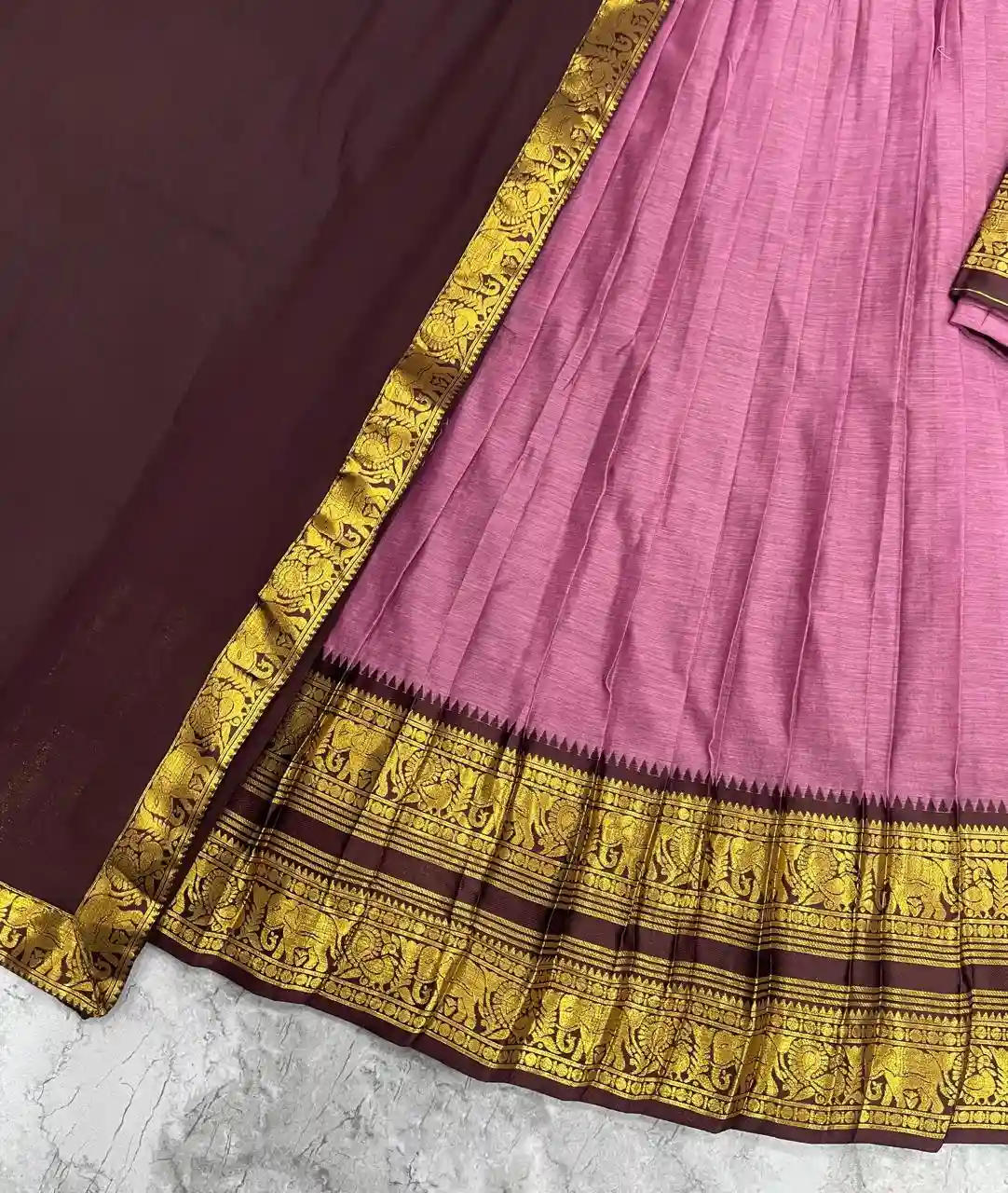 The South-style Kanjivaram Type silk lehenga (L14)