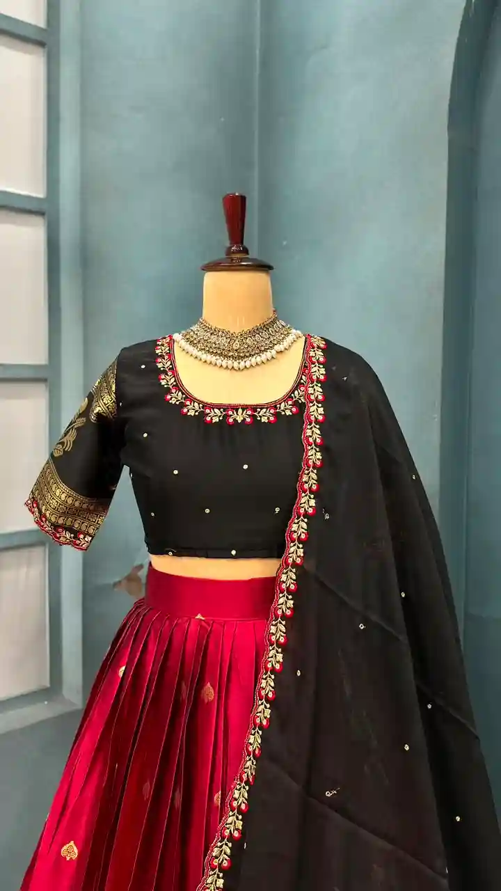 Full stiched Kanjivaram silk Lehanga (L003)