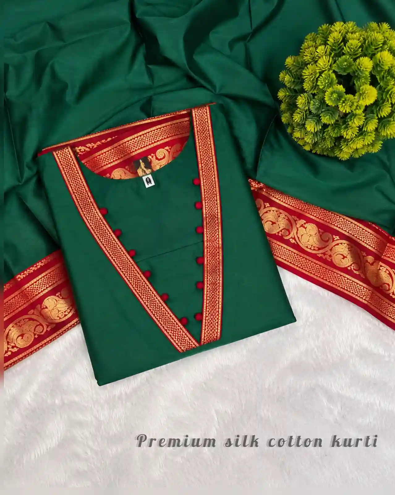 Traditional Silk Cotton kurti ( SILK08)