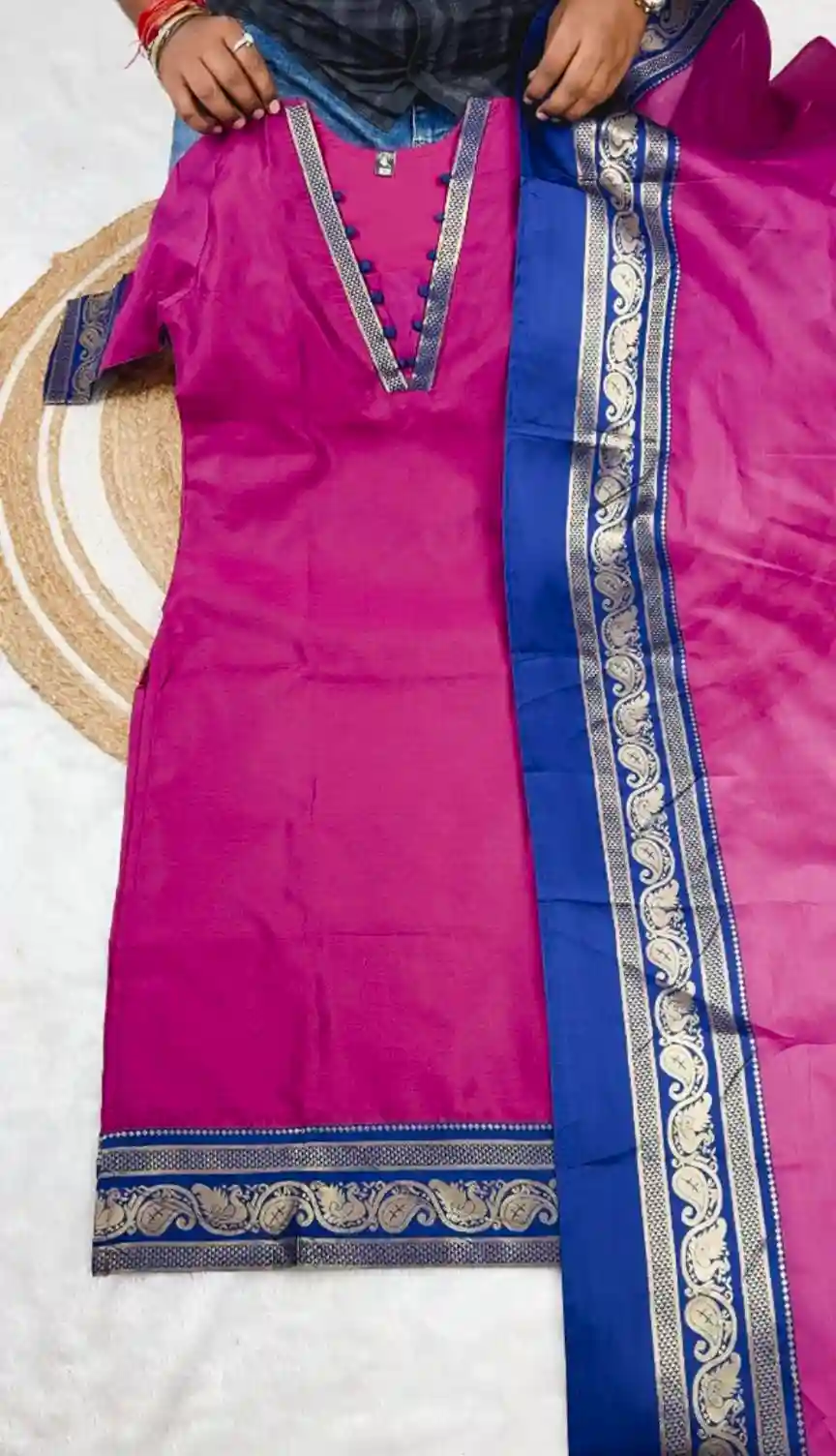 Traditional Silk Cotton kurti ( SILK09)