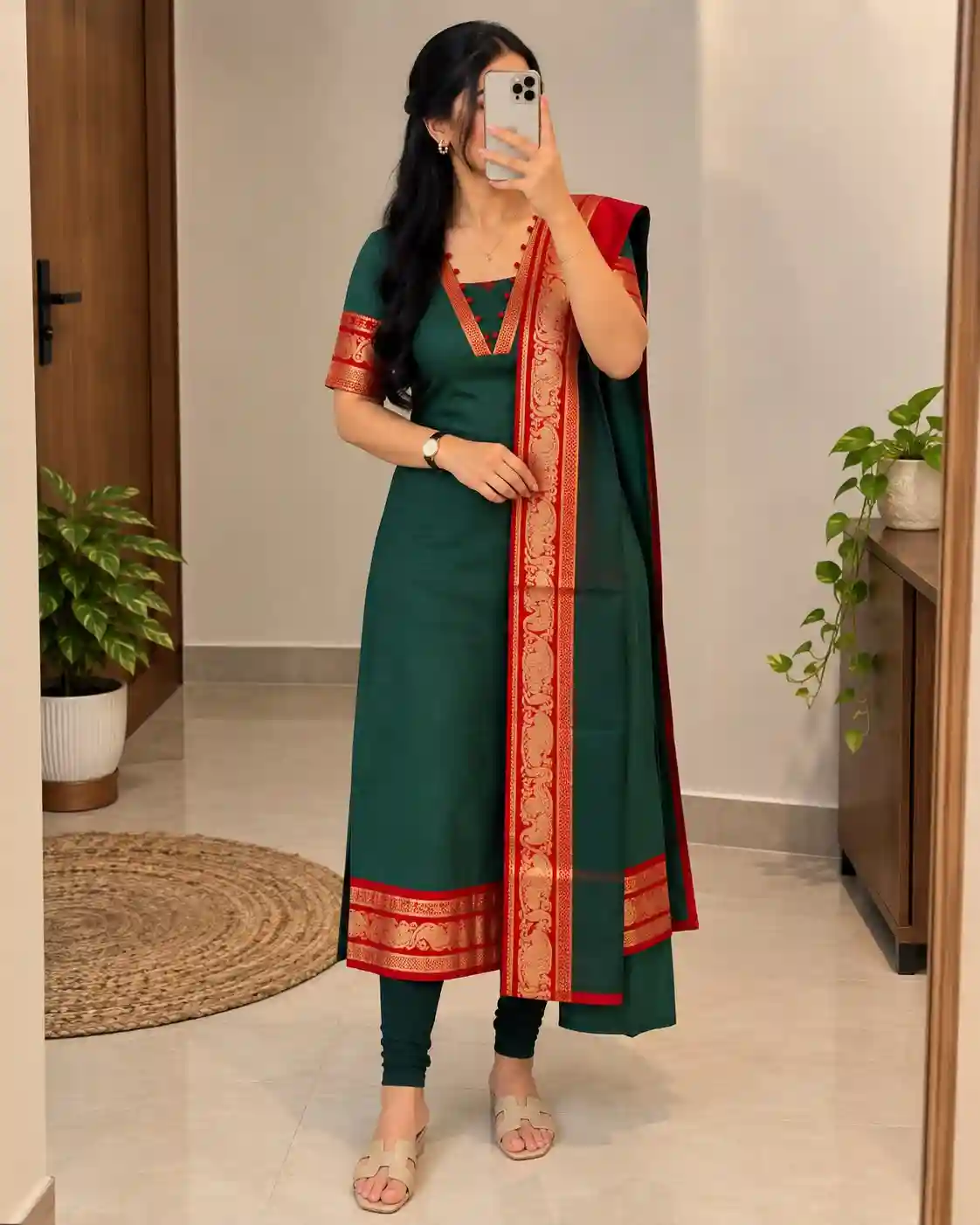 Traditional Silk Cotton kurti ( SILK08)