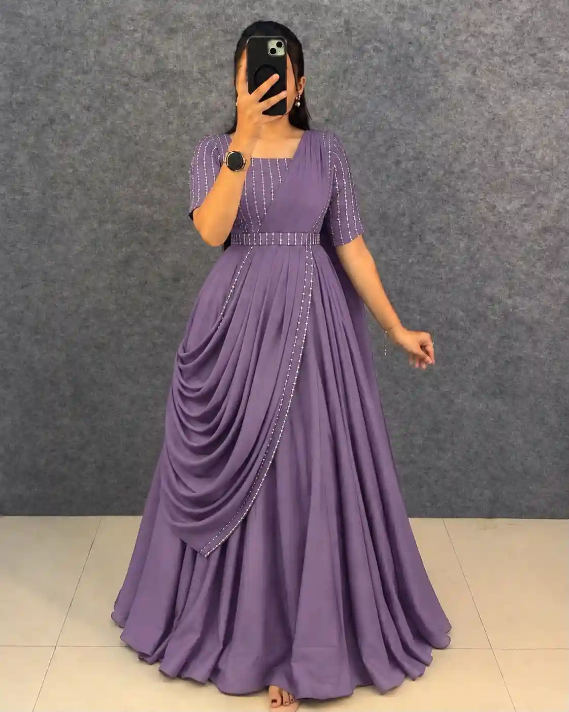 PARTY WEAR VICHITRA SILK MAXY (VSM02)