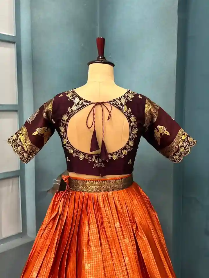 Full stiched Kanjivaram silk Lehanga (LH05)