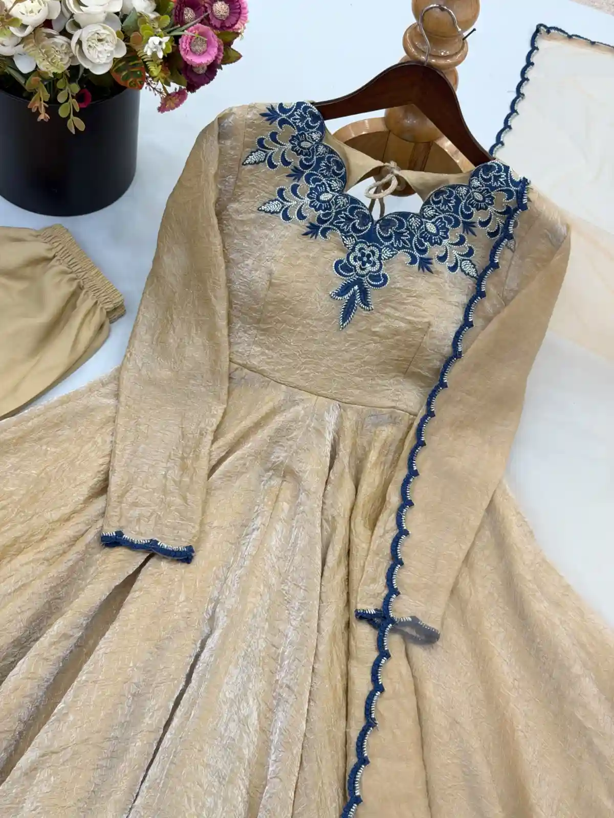 Doremon Crush  Embroidery thread work With Fully Flaired maxy(DD1)