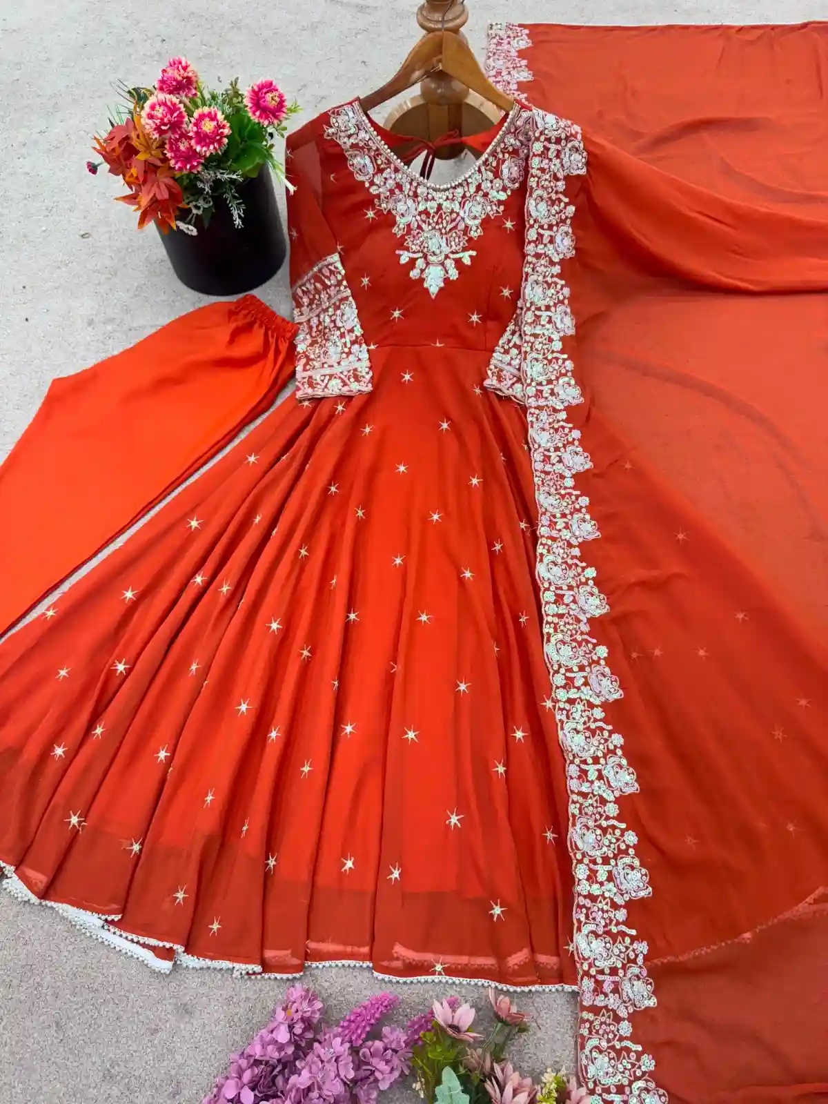 Elegant Embroidered Rembo Sequence Anarkali (RSA08)