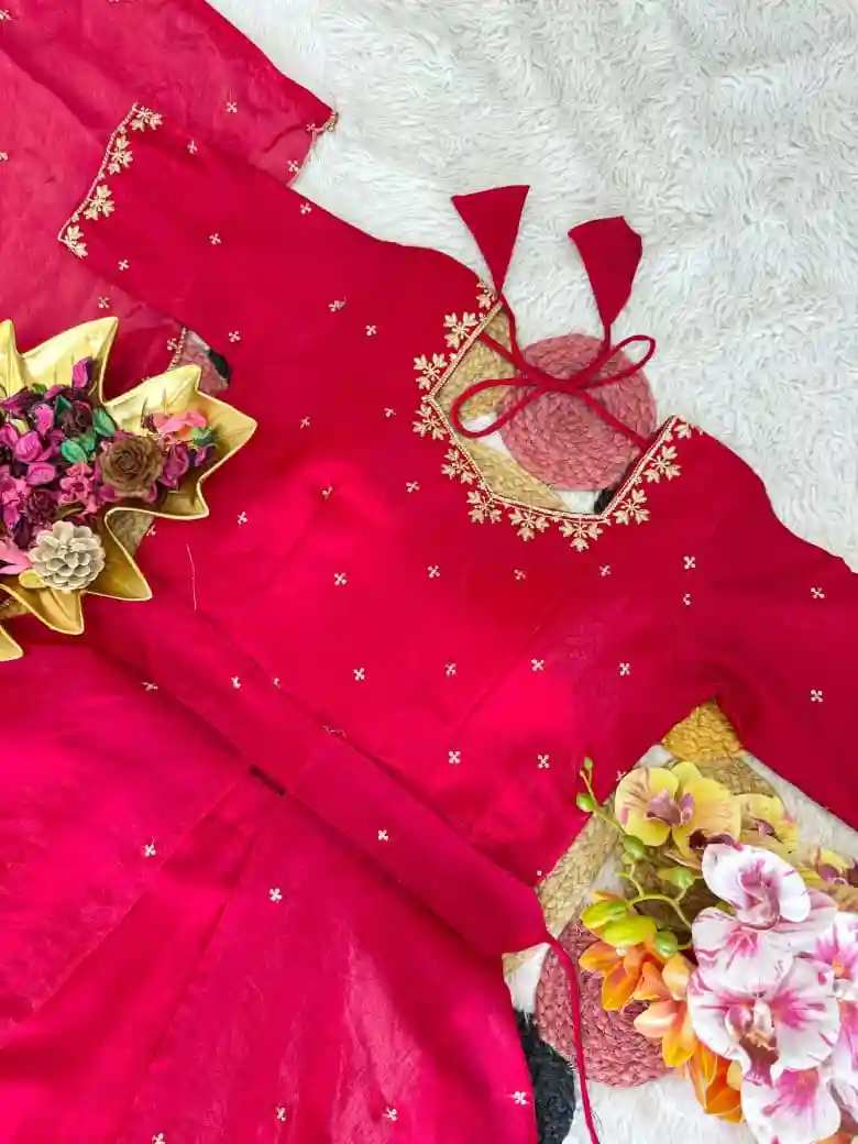 Special Beautiful Heavy Space Silk Lehenga choli Set Double Frill (L01)