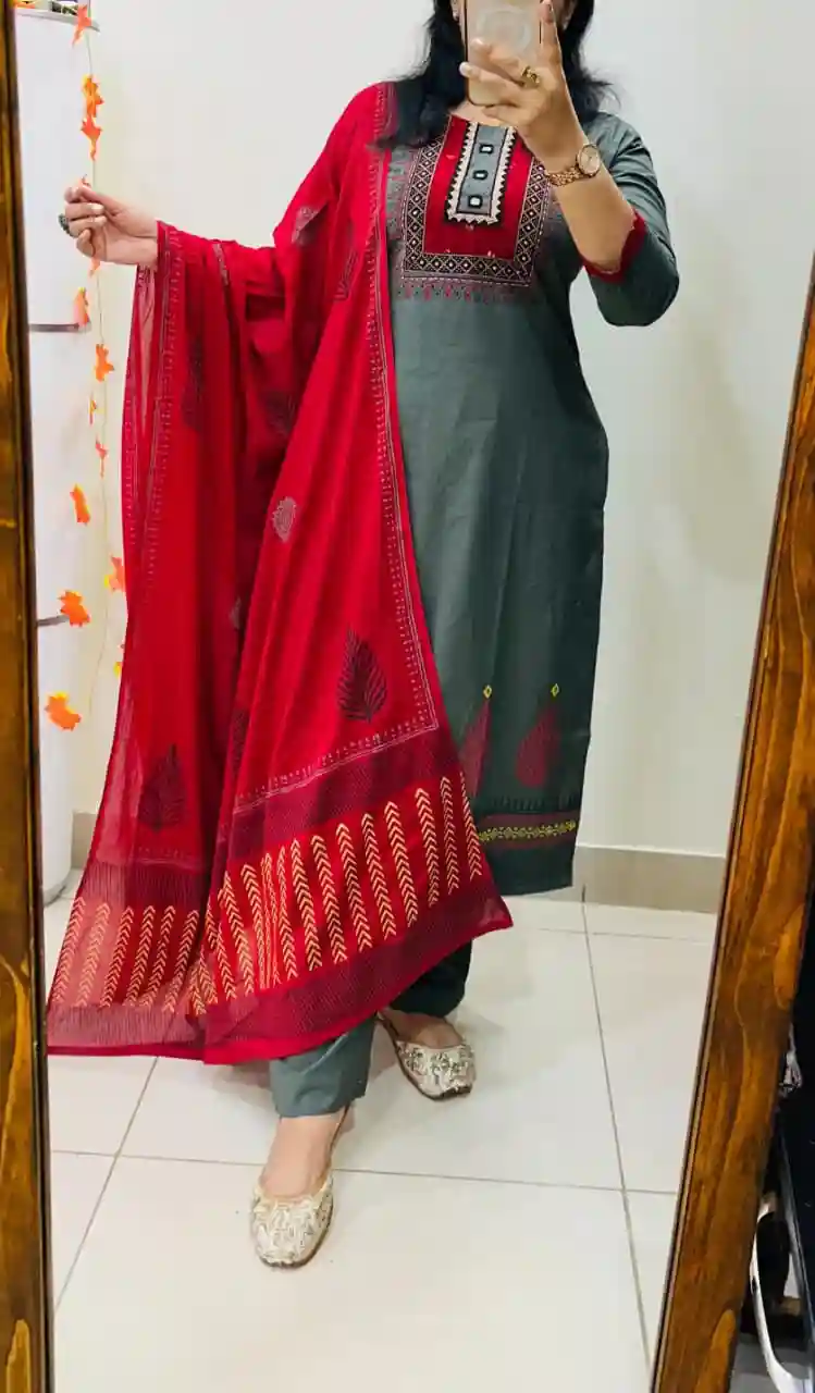 PREMIUM RICH DHABU COTTON SUIT (PK03)