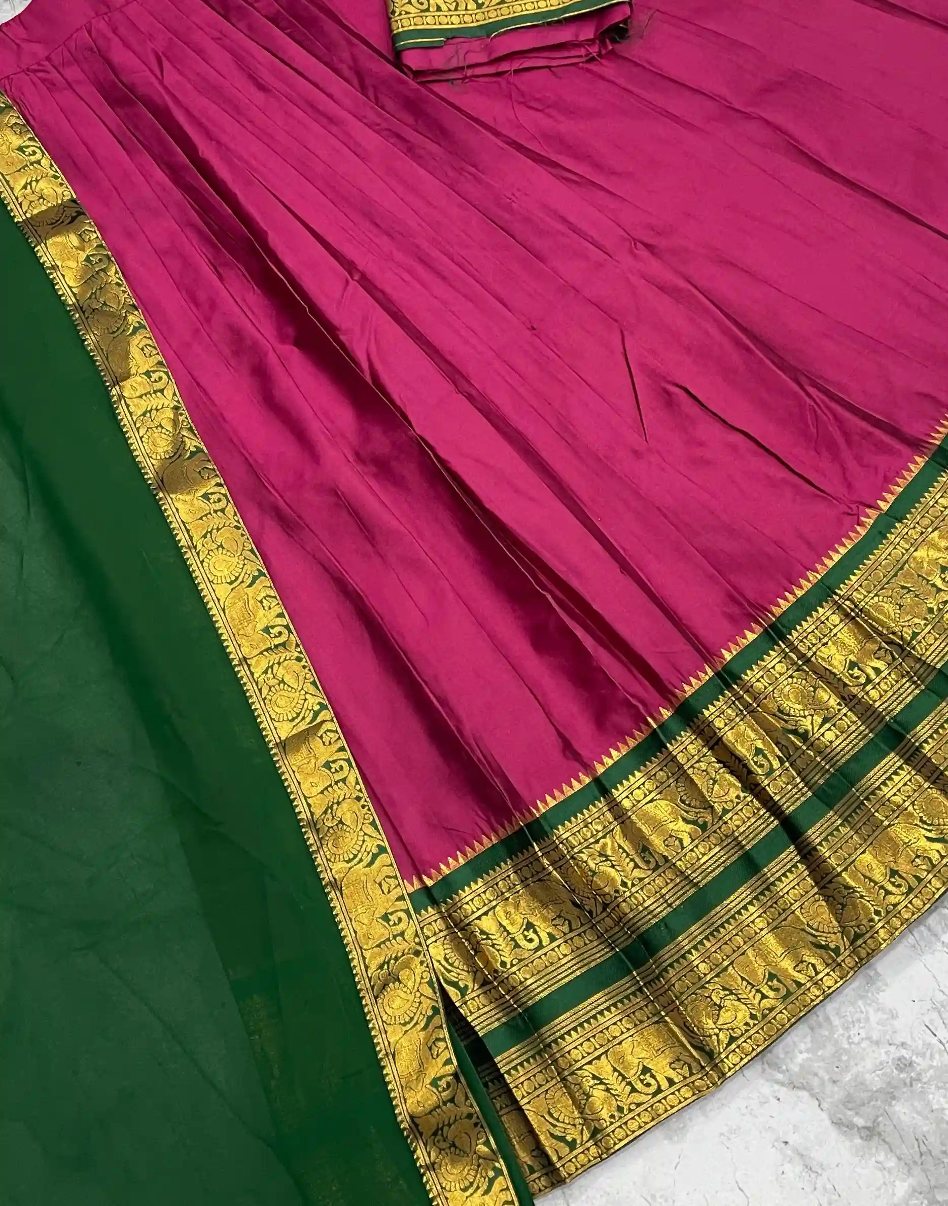The South-style Kanjivaram Type silk lehenga (L12)
