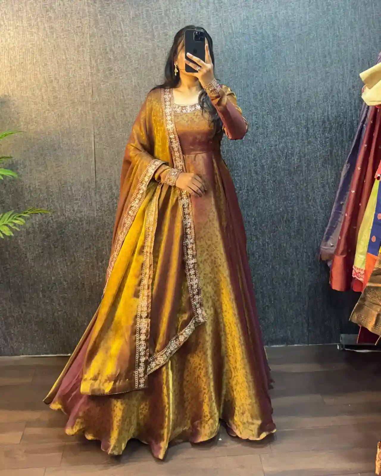 FENDY JAQUARD SILK GOWN ( FJS02)