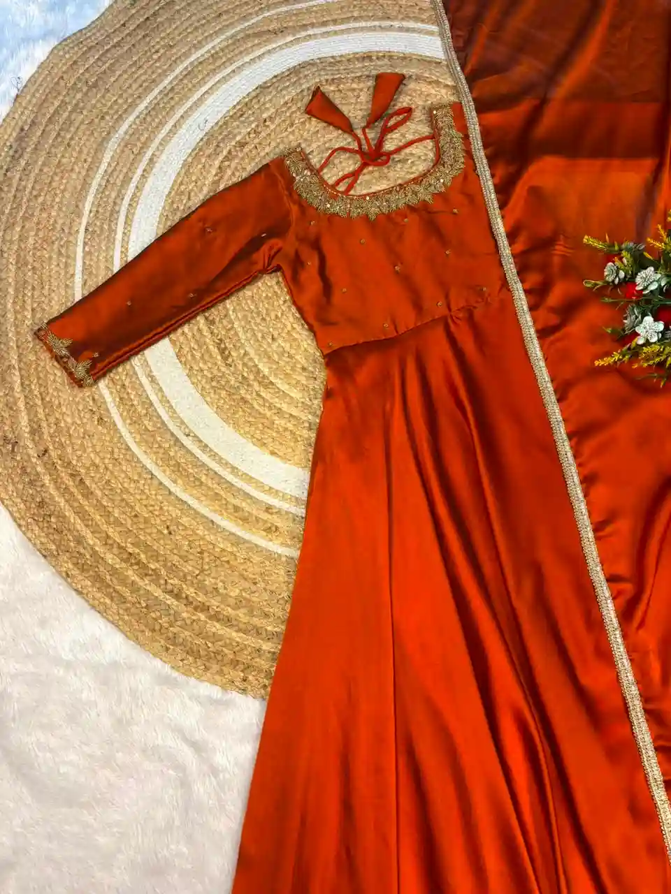Premium rangoli silk Anarkali with dupatta(RS001)