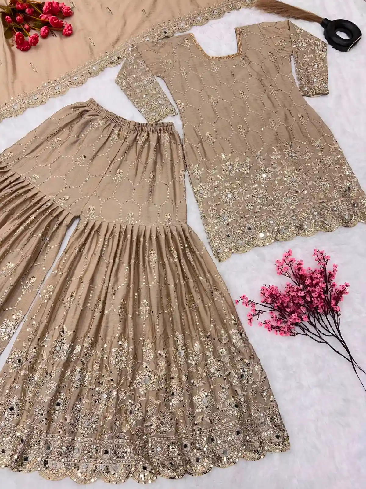Faux Georgette Sharara Set (GS01)
