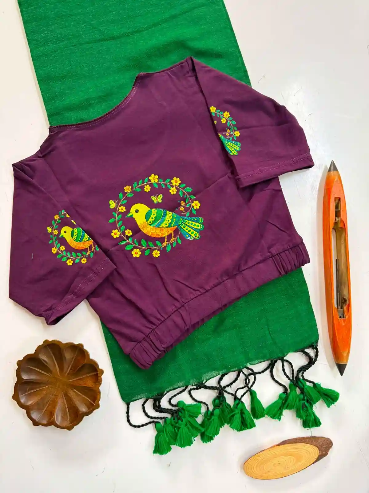 Handloom Khadi  COTTON Saree with BLOUSE (SB03)