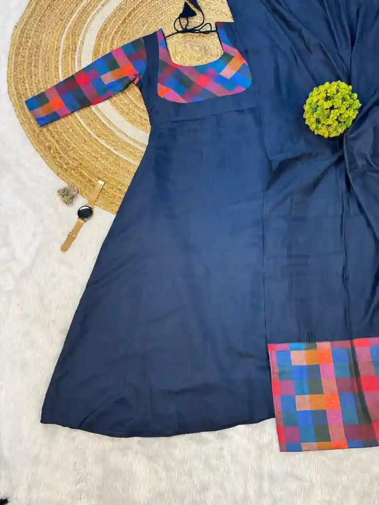 Madras Kattam Gown dupatta (MK01)