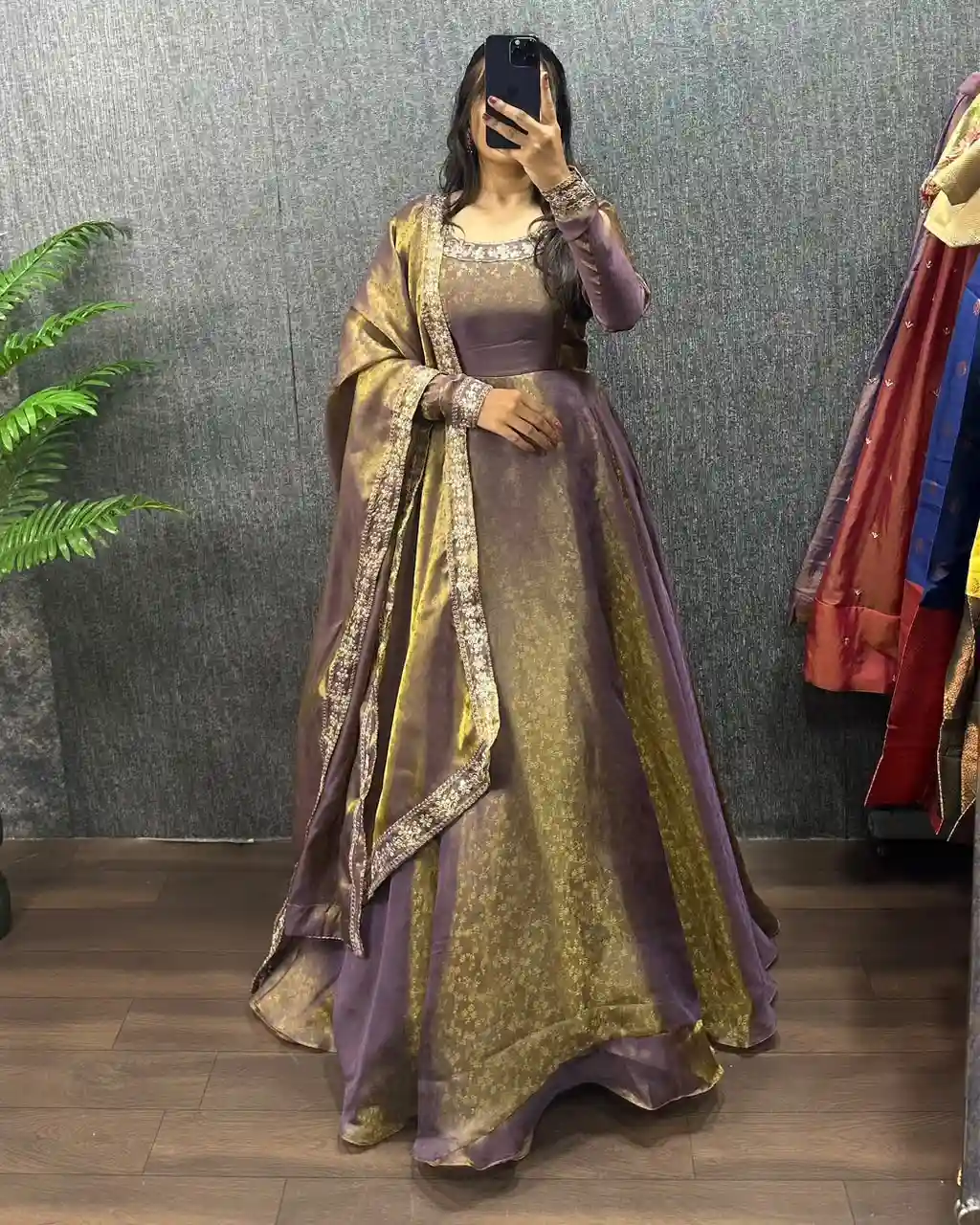 FENDY JAQUARD SILK GOWN ( FJS01)