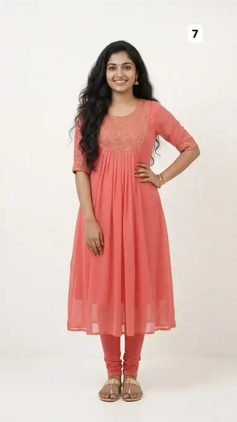 Georgette sequence kurti 07