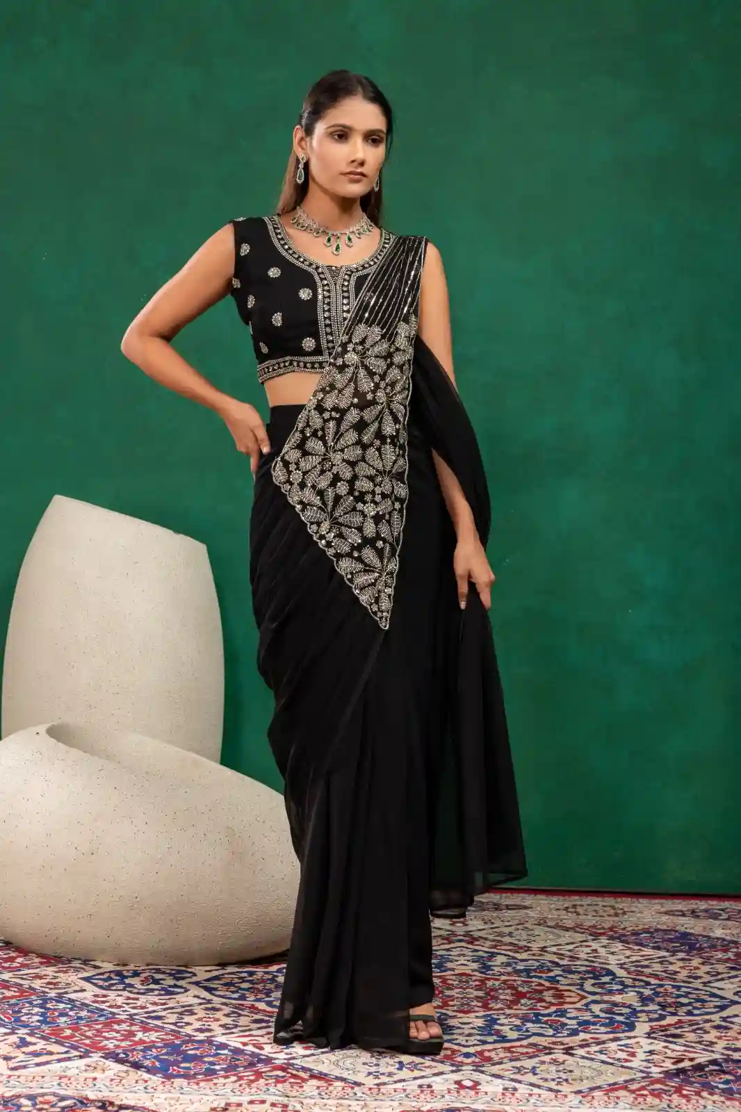FAUX GEORGETTE KOTI SAREE (KS03)