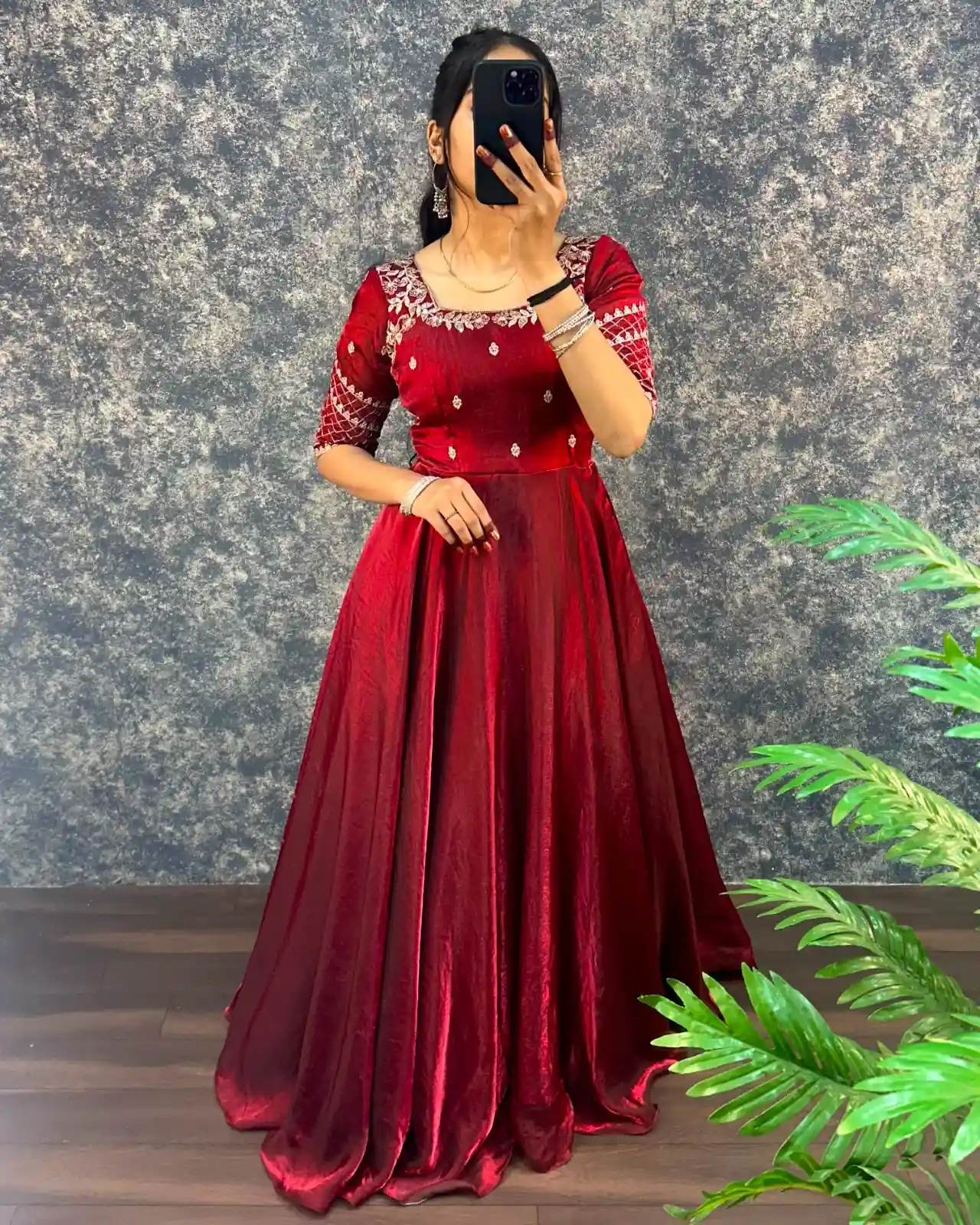 Embroidery Sequence Gown with Dupatta (ESG02)