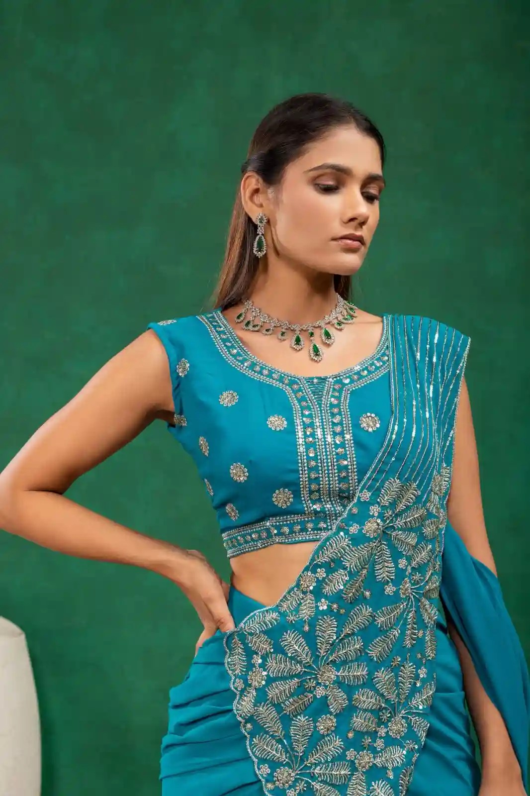 FAUX GEORGETTE KOTI SAREE (KS04)