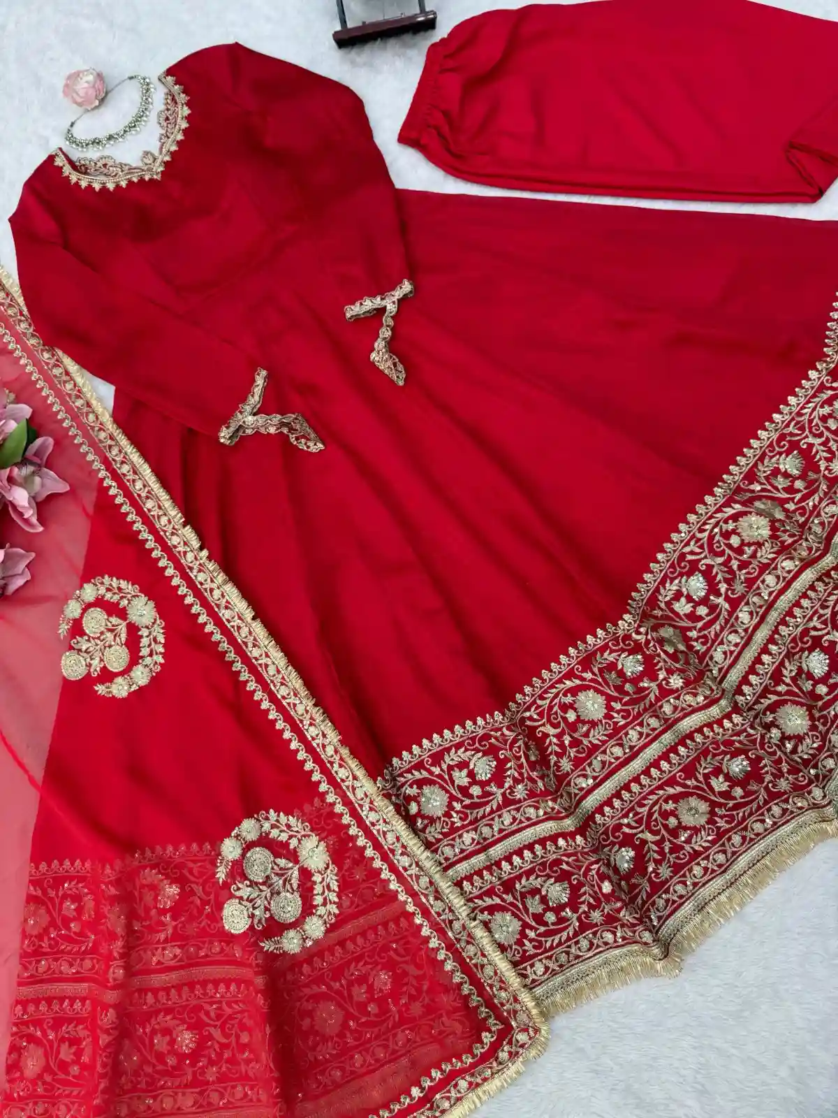 CHARMING RED ANARKALI (RED01)