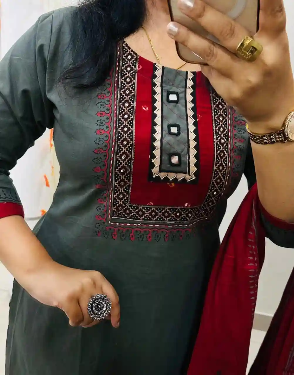 PREMIUM RICH DHABU COTTON SUIT (PK03)