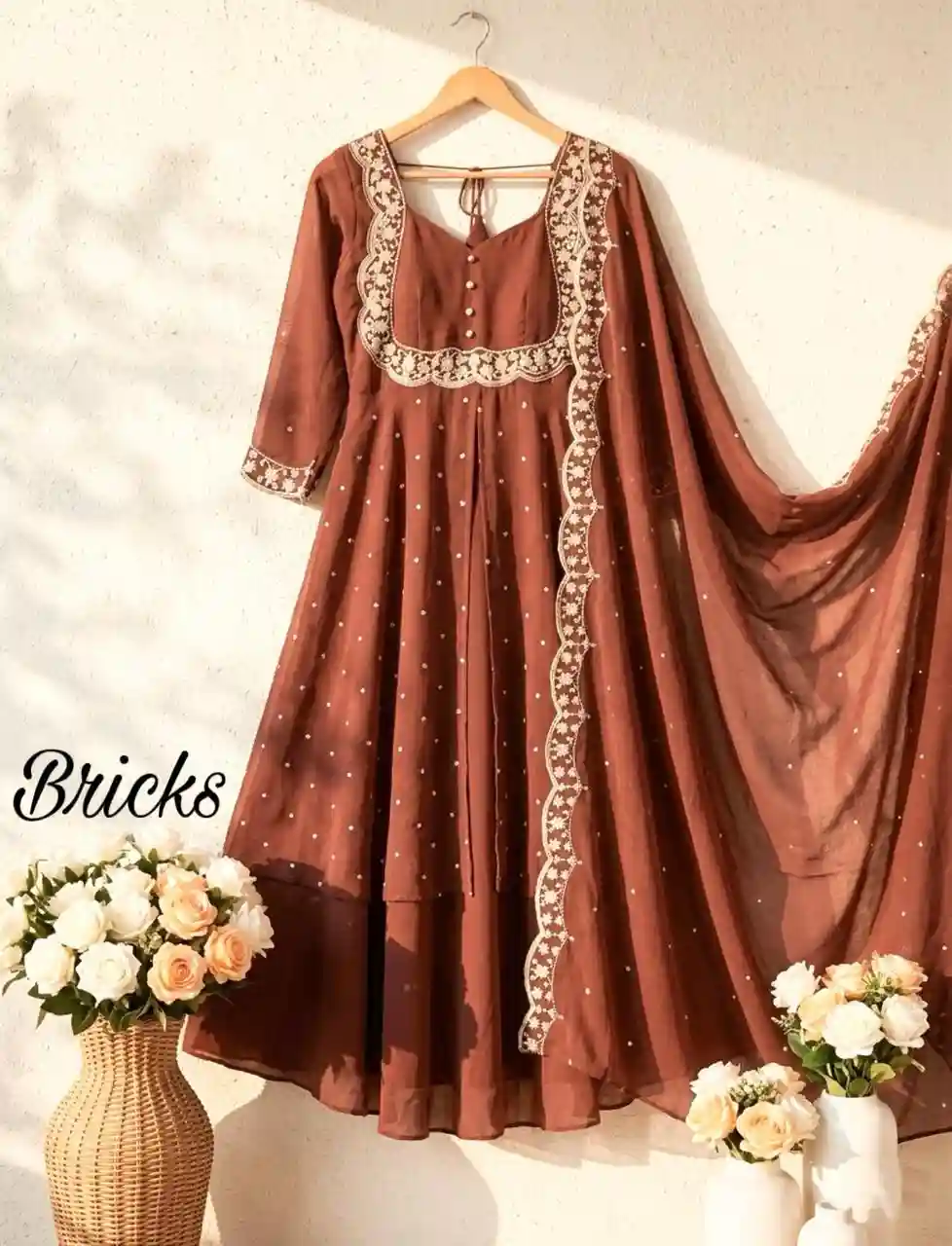 Vichitra Silk skirt and cape pcs (VSK04)
