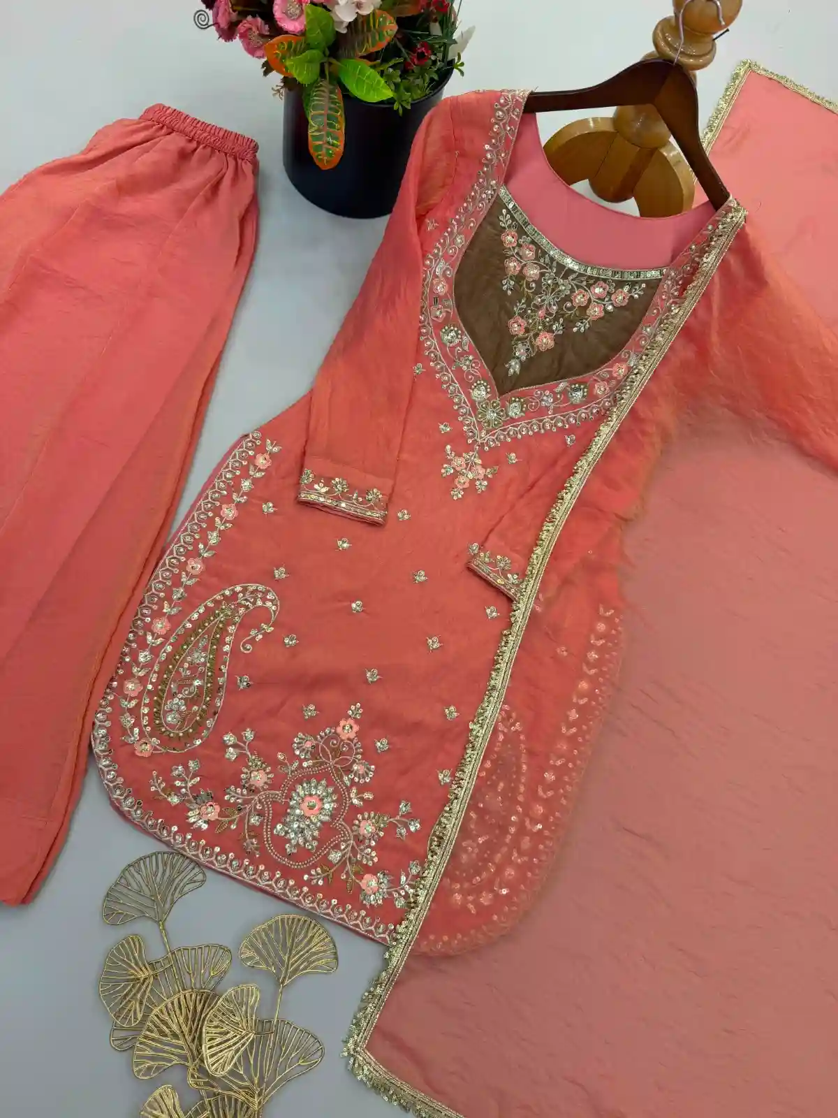 Embroidery Sequence Sharara Set (ES03)