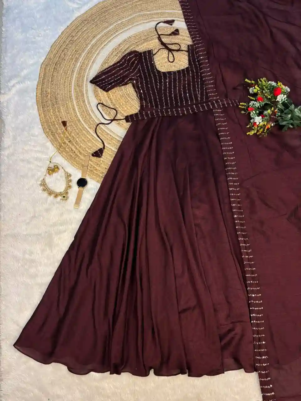 PARTY WEAR VICHITRA SILK MAXY (VSM04)